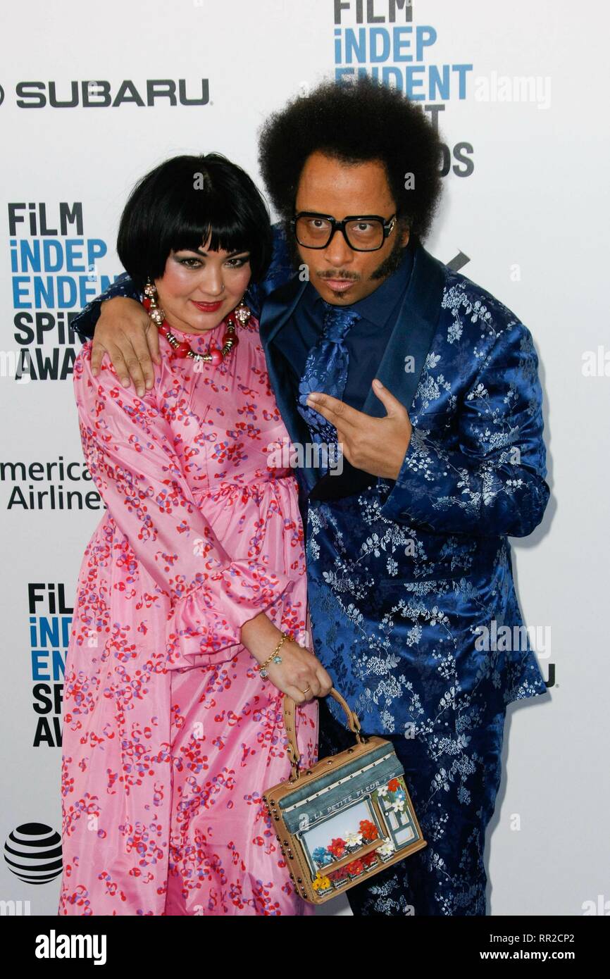 Los Angeles, USA. 23rd Feb, 2019. LOS ANGELES, CA - FEBRUARY 23: Gabby La  La and Boots Riley at the 34th Film Independent Spirit Awards on February  23, 2019 in Los Angeles,