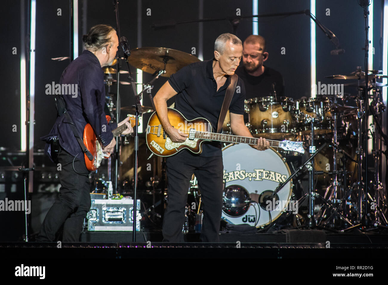 Milan Italy. 23 February 2019. The English pop rock band TEARS FOR FEARS  performs live on stage at Mediolanum Forum during the "Rule The World Tour  2019". Credit: Rodolfo Sassano/Alamy Live News