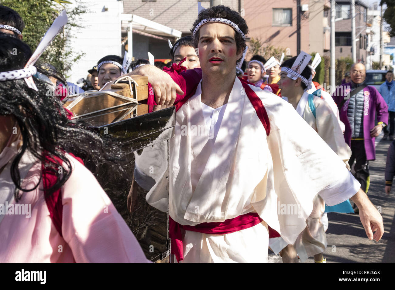 Tokyo, Japan. 24th Feb, 2019. A foreigner from Australia dressed in