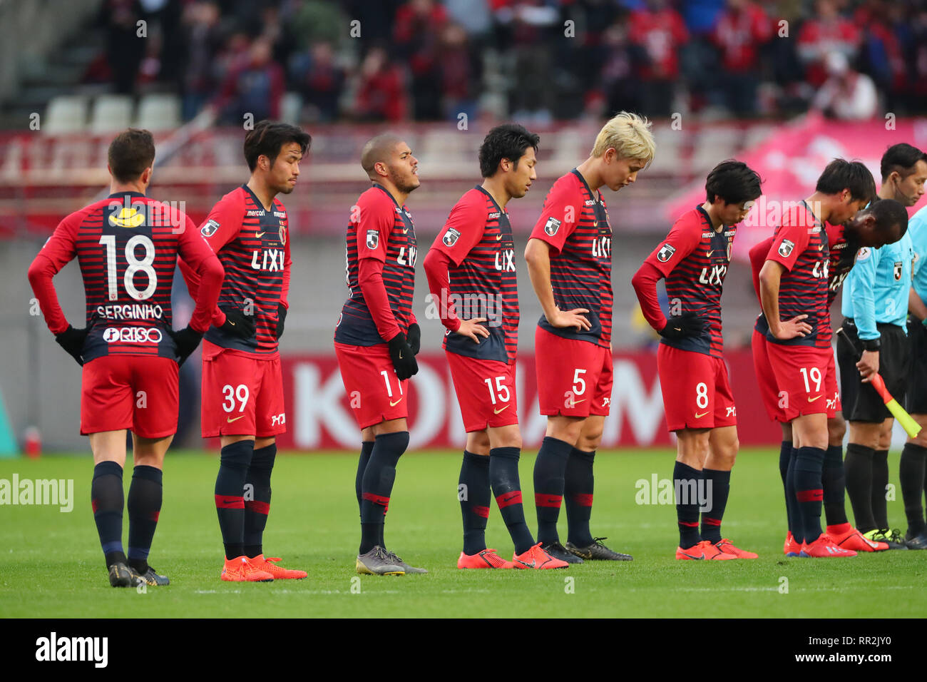 Kashima Antlers team group, FEBRUARY 23, 2019 - Football / Soccer : 2019 J1  League match between Kashima Antlers 1-2 Oita Trinita at Kashima Soccer  Stadium, Ibaraki, Japan. (Photo by YUTAKA/AFLO SPORT Stock Photo - Alamy