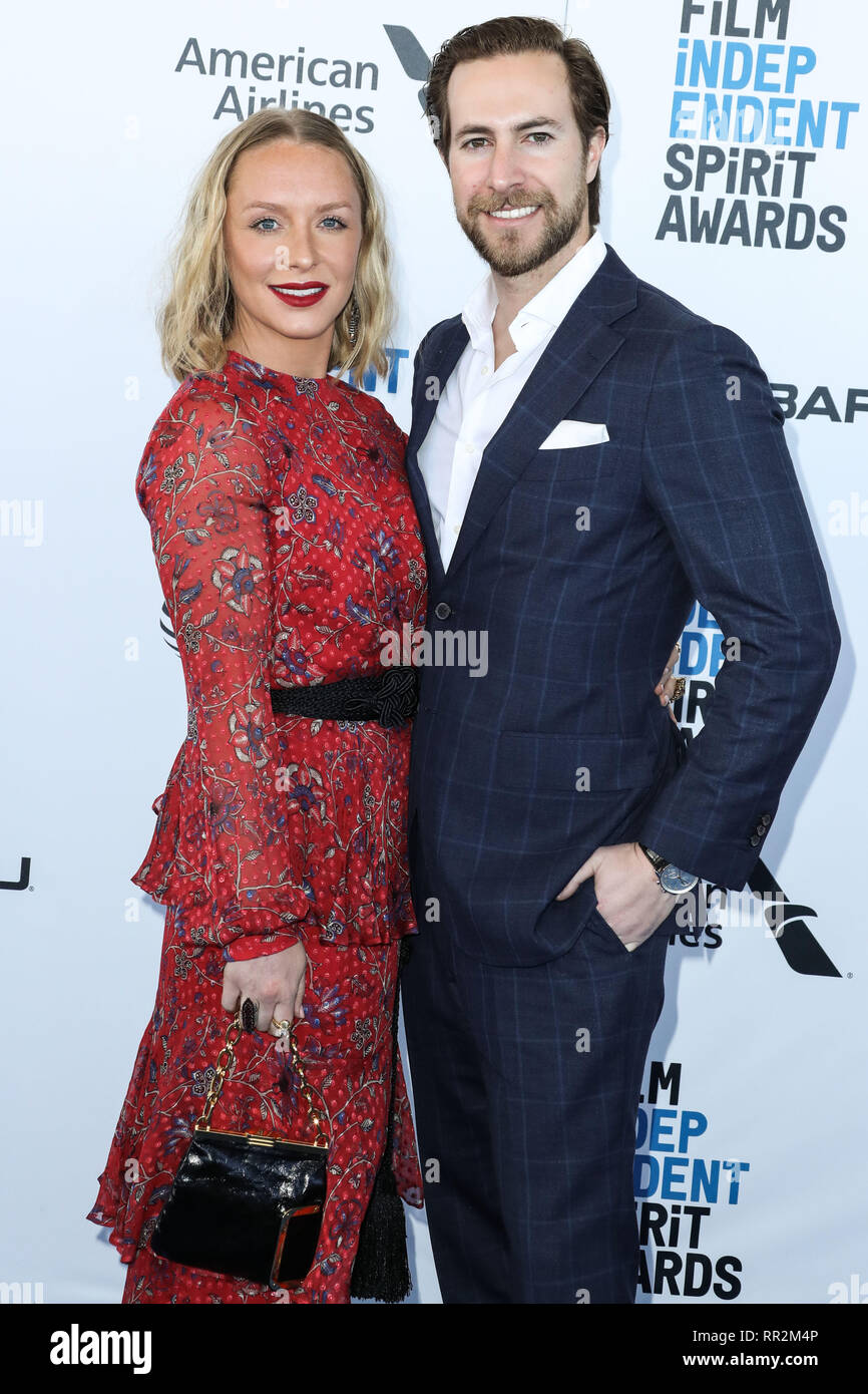 SANTA MONICA, LOS ANGELES, CA, USA - FEBRUARY 23: Actress Annie Maude Starke and husband Marc Albu arrive at the 2019 Film Independent Spirit Awards held at the Santa Monica Beach on February 23, 2019 in Santa Monica, Los Angeles, California, United States. (Photo by Xavier Collin/Image Press Agency) Stock Photo