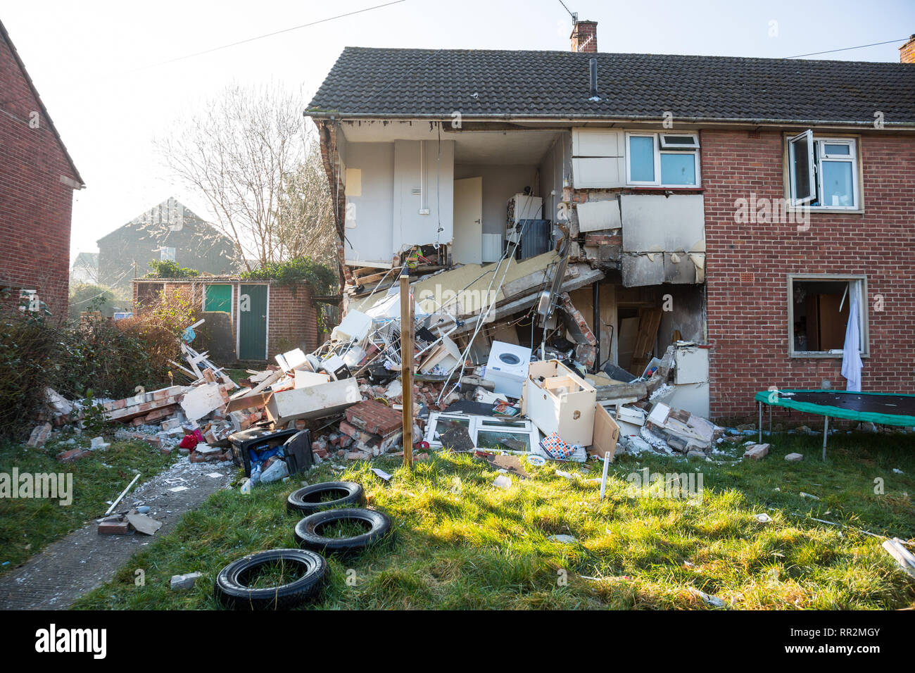 Bristol, UK. 24th Feb, 2019. On Saturday evening an explosion at a