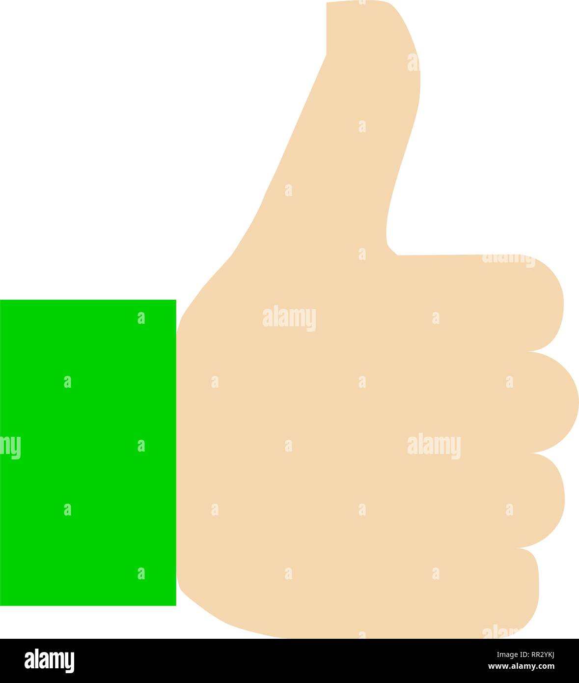 Like symbol icon - green simple, isolated - vector illustration Stock ...