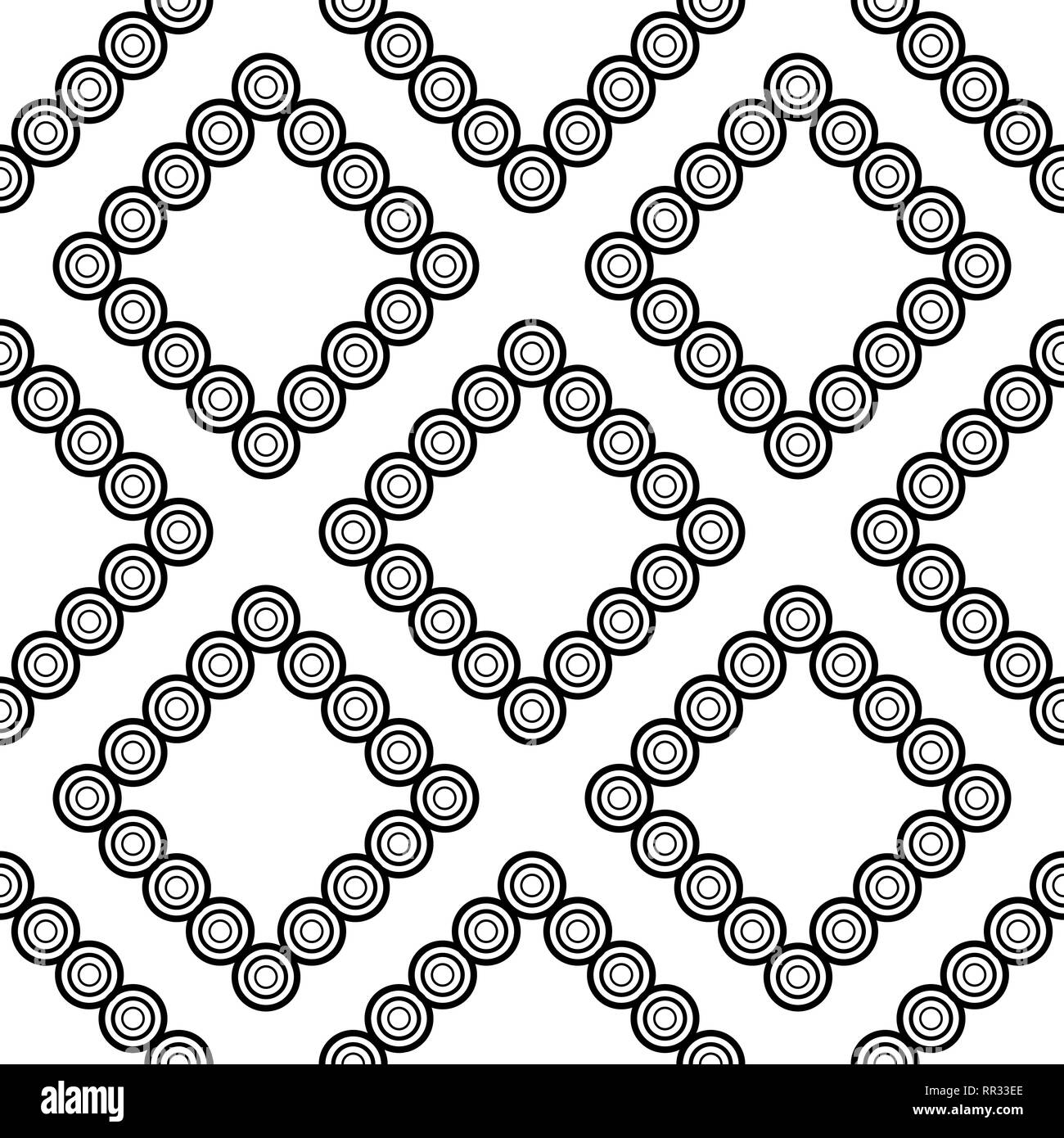 The geometric pattern. Seamless vector background. Black and white texture. Graphic modern pattern. Stock Vector