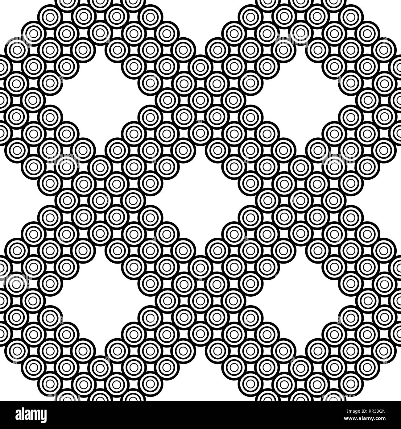 The geometric pattern. Seamless vector background. Black and white texture. Graphic modern pattern. Stock Vector