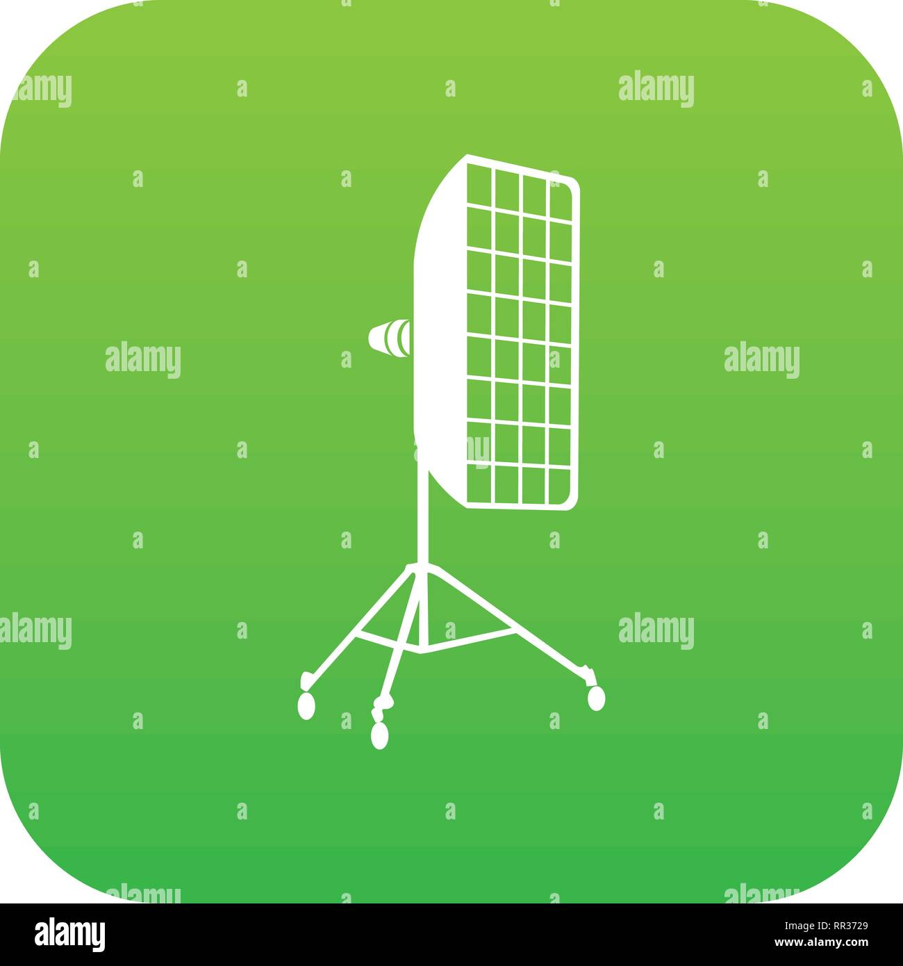 Photographic studio equipment icon green vector Stock Vector