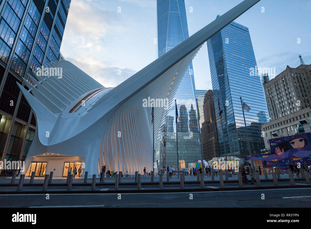 Exterior of the World Trade Center transportation hub, New York, New York, USA Stock Photo