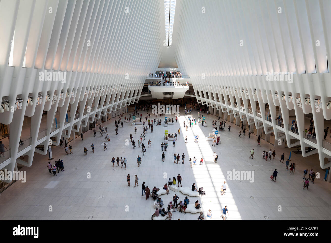 Interior of the World Trade Center transportation hub, New York, New York, USA Stock Photo