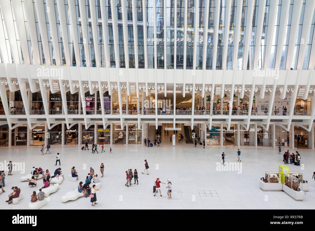 Interior of the World Trade Center transportation hub, New York, New York, USA Stock Photo