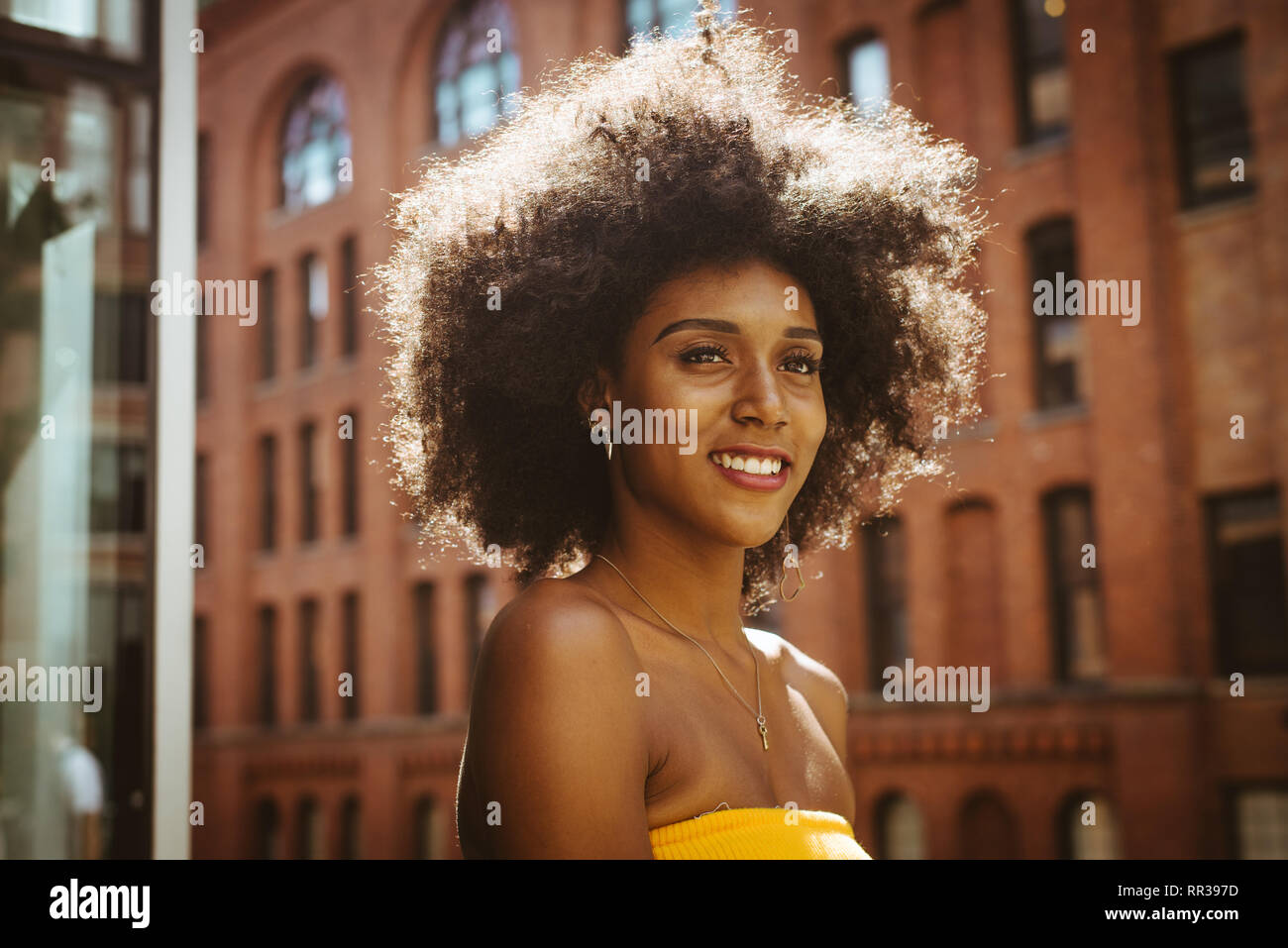 Happy African American Woman Smiling Beautiful Young Female