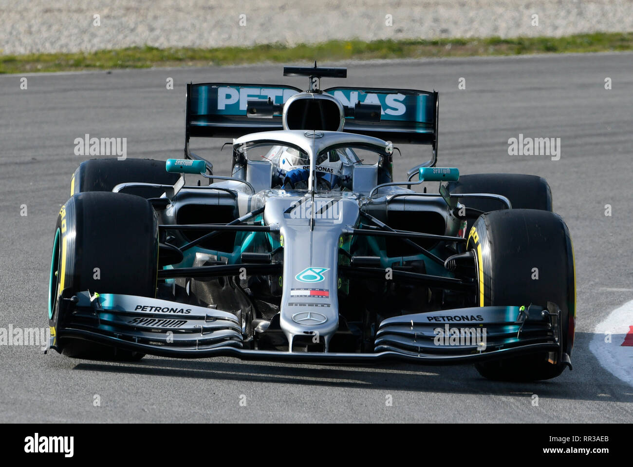 Mercedes AMG F1 W10 of Valtteri Bottas (FIN) Mercedes AMG F1 being