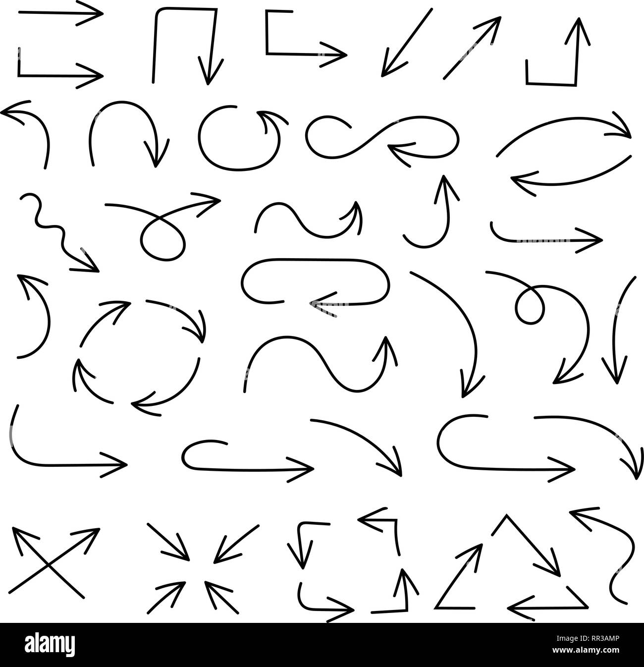 Curved black arrows hi-res stock photography and images - Alamy