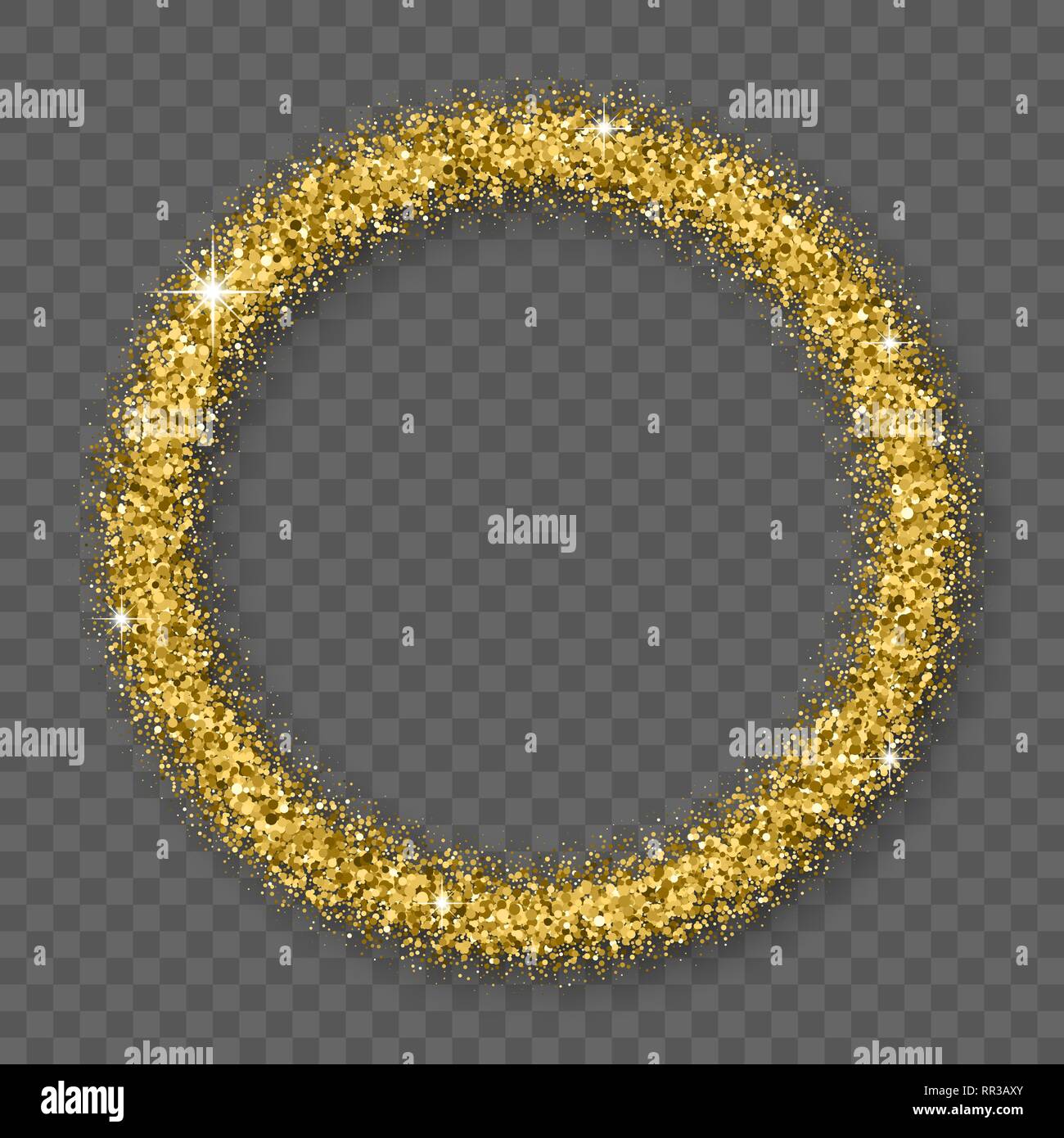Download Gold Glitter Frame With Bland Shadows Isolated On ...