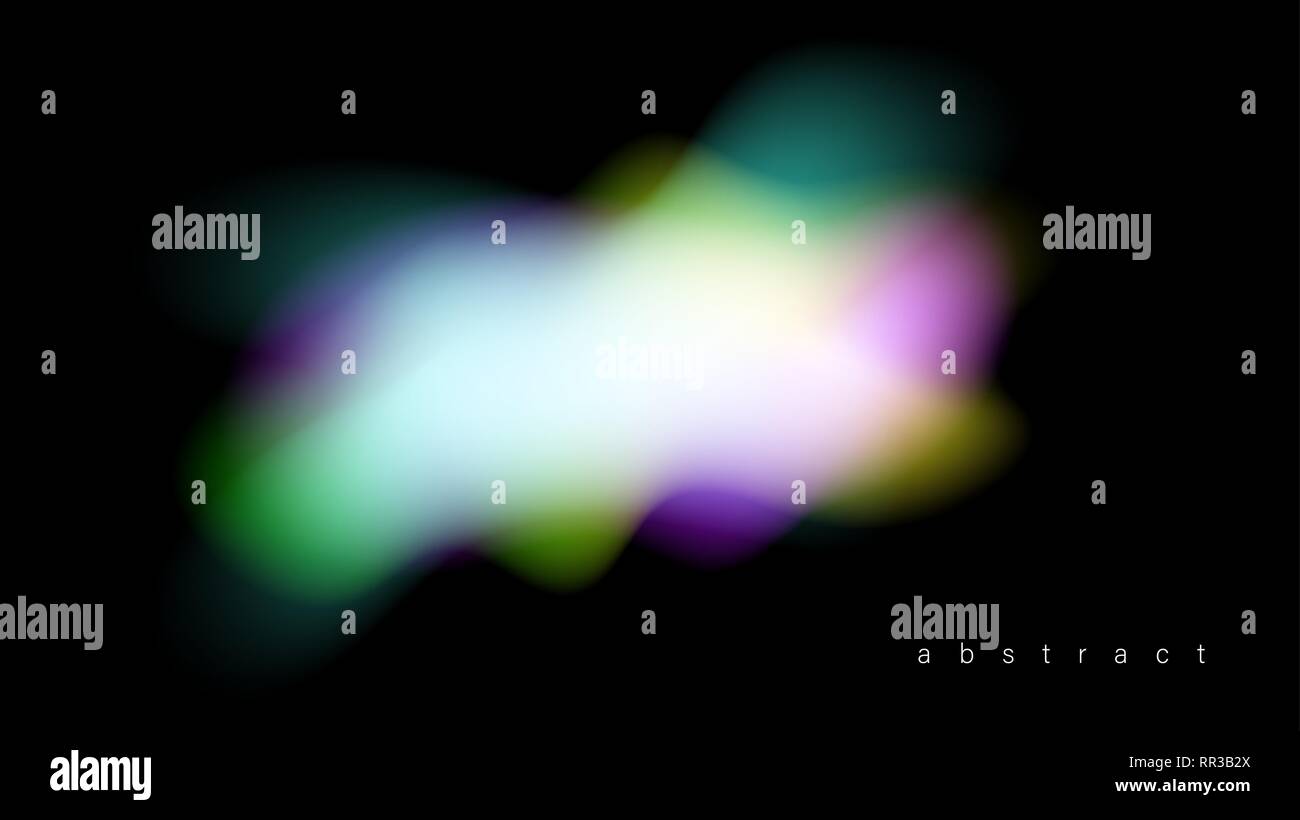 Liquid Abstract Gradients. Fluid Colorful Shape Isolated On Black ...