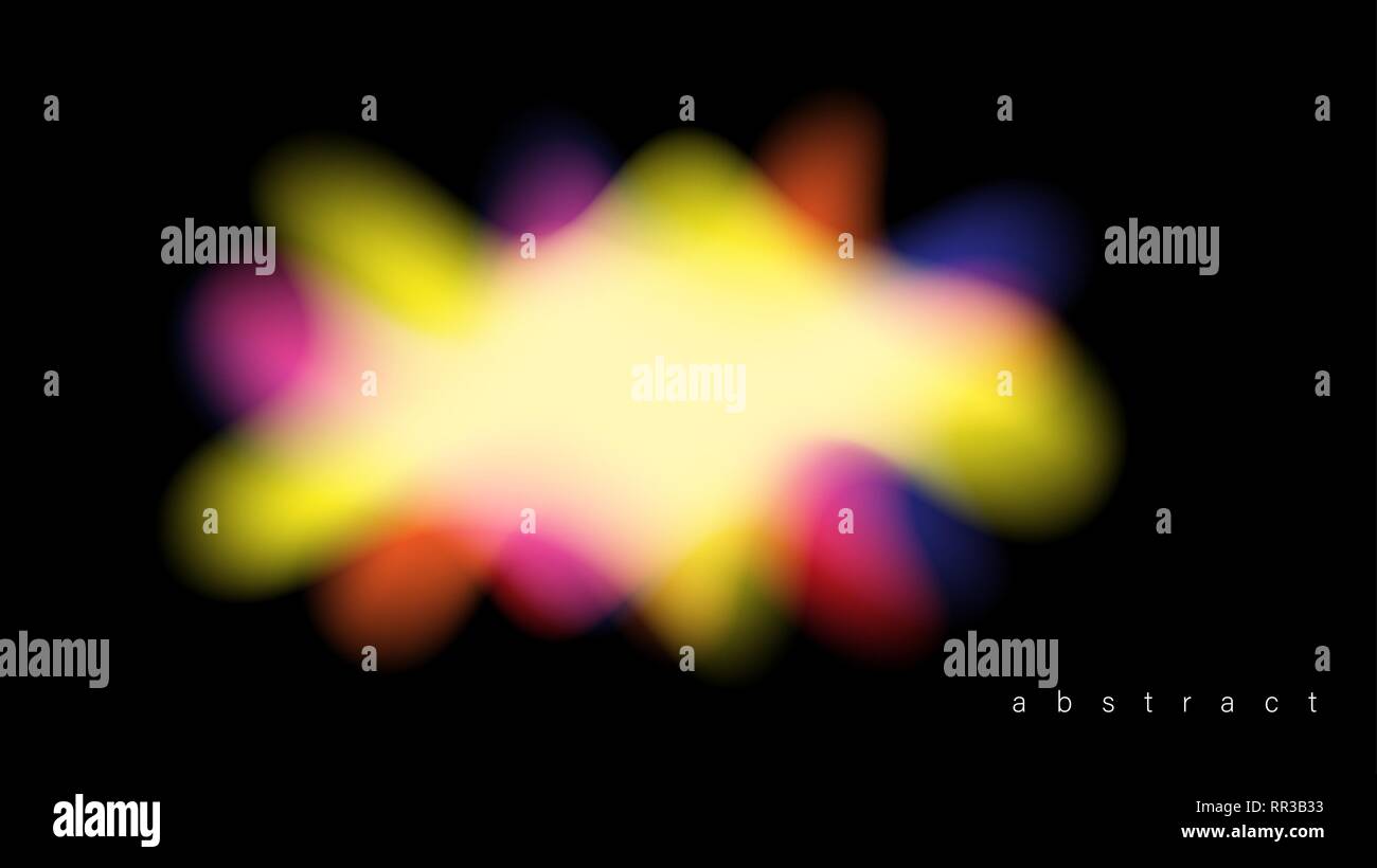 Liquid Abstract Gradients. Fluid Colorful Shape Isolated On Black ...