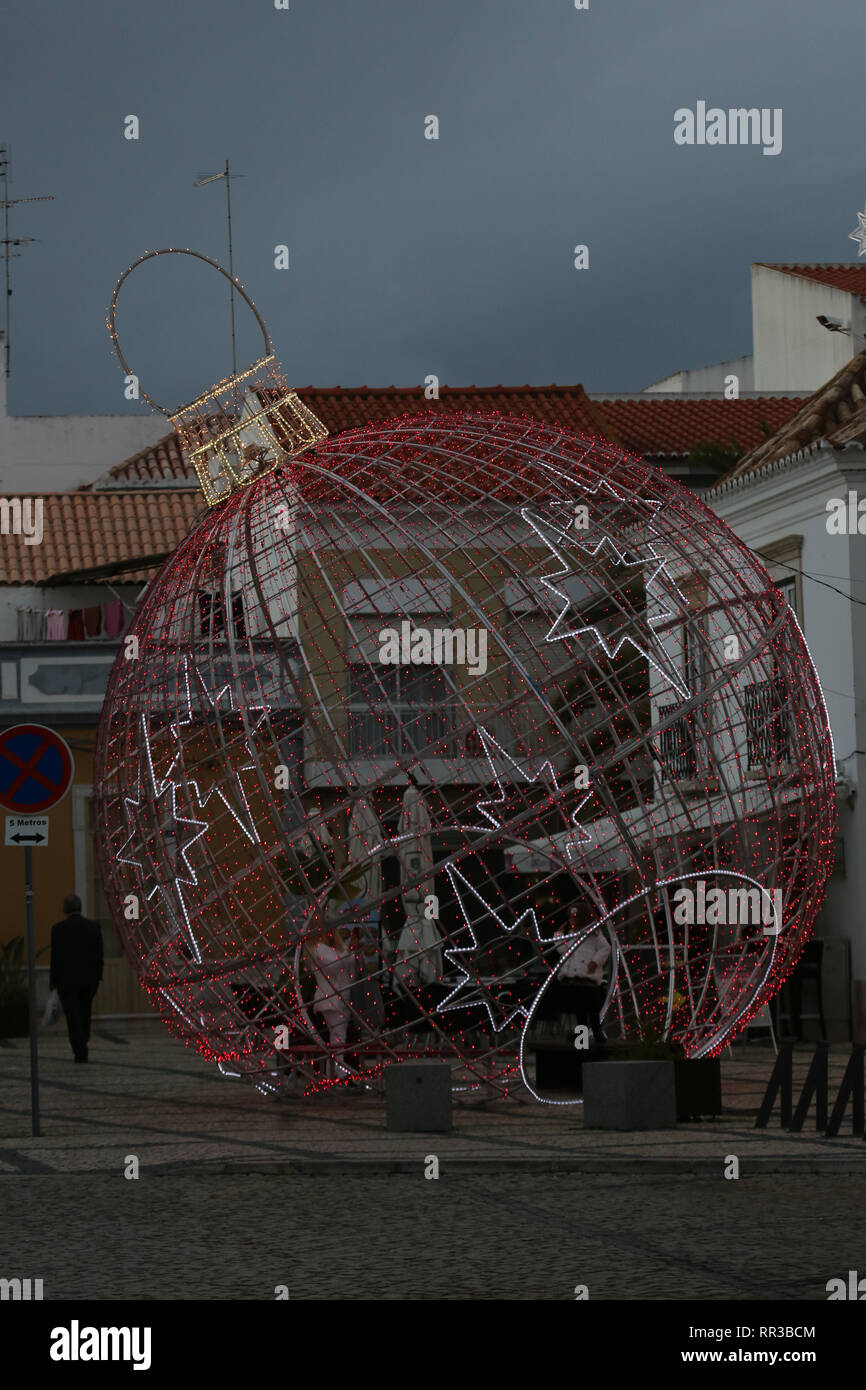 christmas decorations, tavern, portugal Stock Photo Alamy
