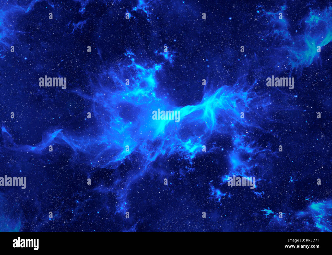 Nebula and stars in night sky. Space background. Stock Photo