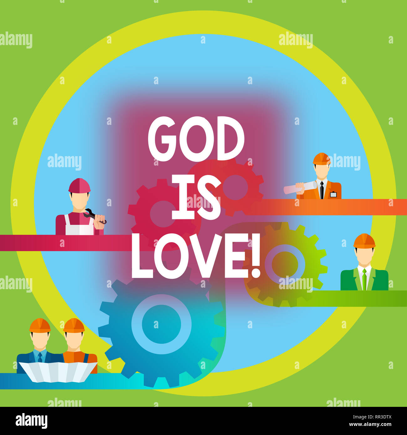 Word writing text God Is Love. Business concept for Believing in Jesus having faith religious thoughts Christianity Stock Photo