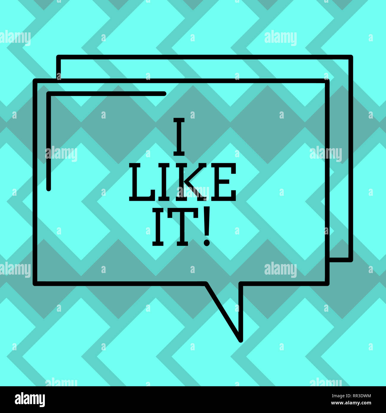 Text sign showing I Like It. Conceptual photo To be pleased with ...