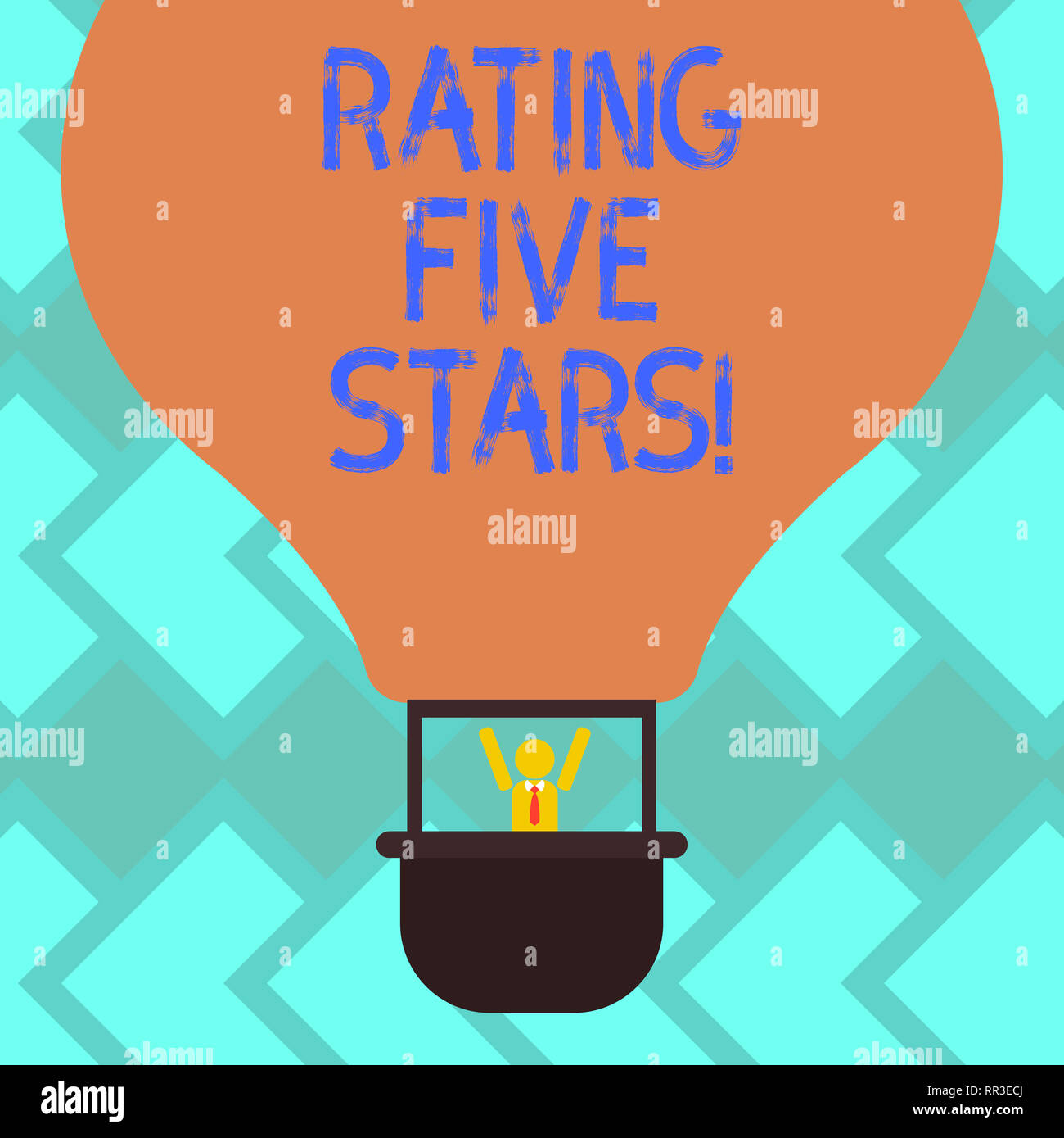 Text sign showing Rating Five Stars. Conceptual photo indicating ...