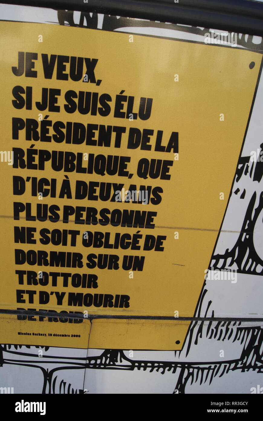 SLOGAN EN FRANCAIS Stock Photo