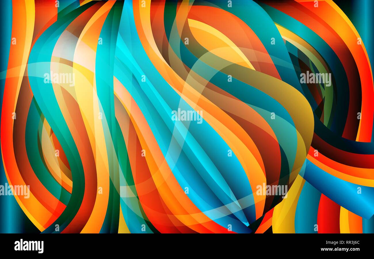 Vector abstract bright waved background, texture design Stock Vector
