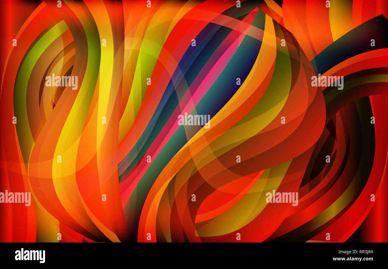 Vector abstract bright waved background, texture design Stock Vector