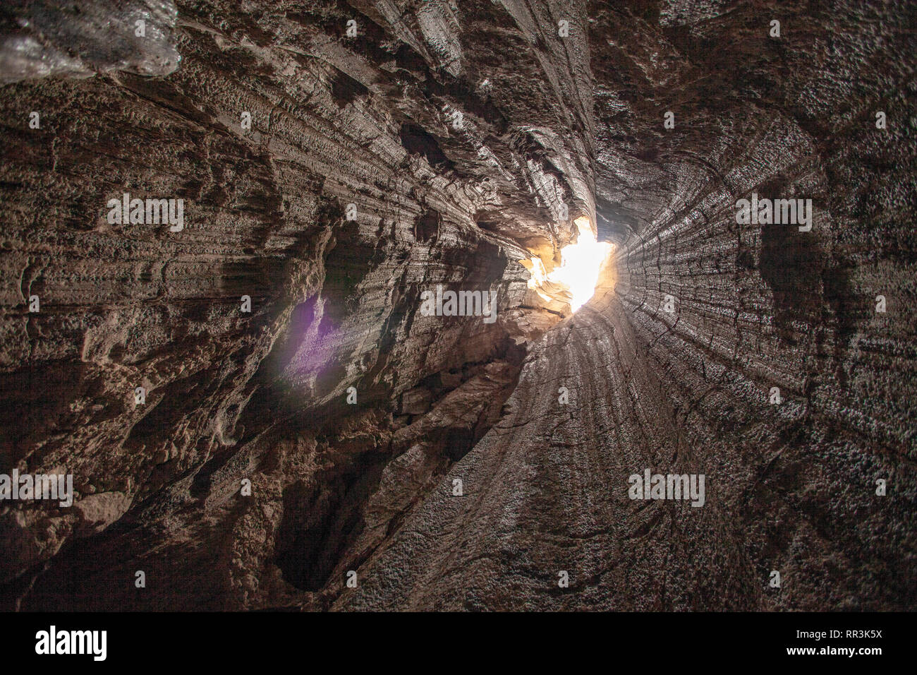 salt cave in mount Sodom, near the dead sea, judean desert, israel Stock Photo