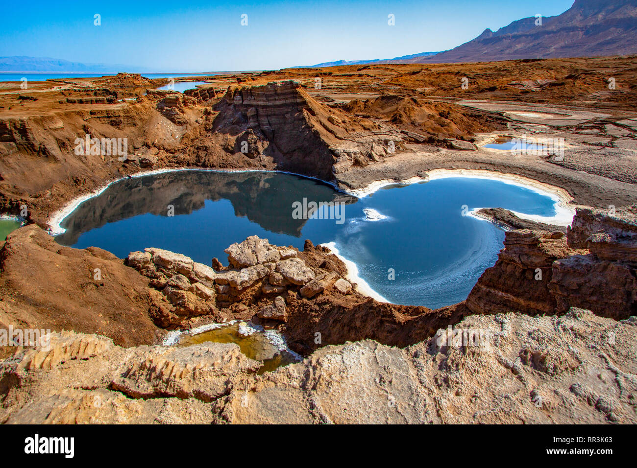 Aerial Photography With A Drone Elevated View Of Sink Holes On The Aerial Photography With A Drone Elevated View Of Sink Holes On The