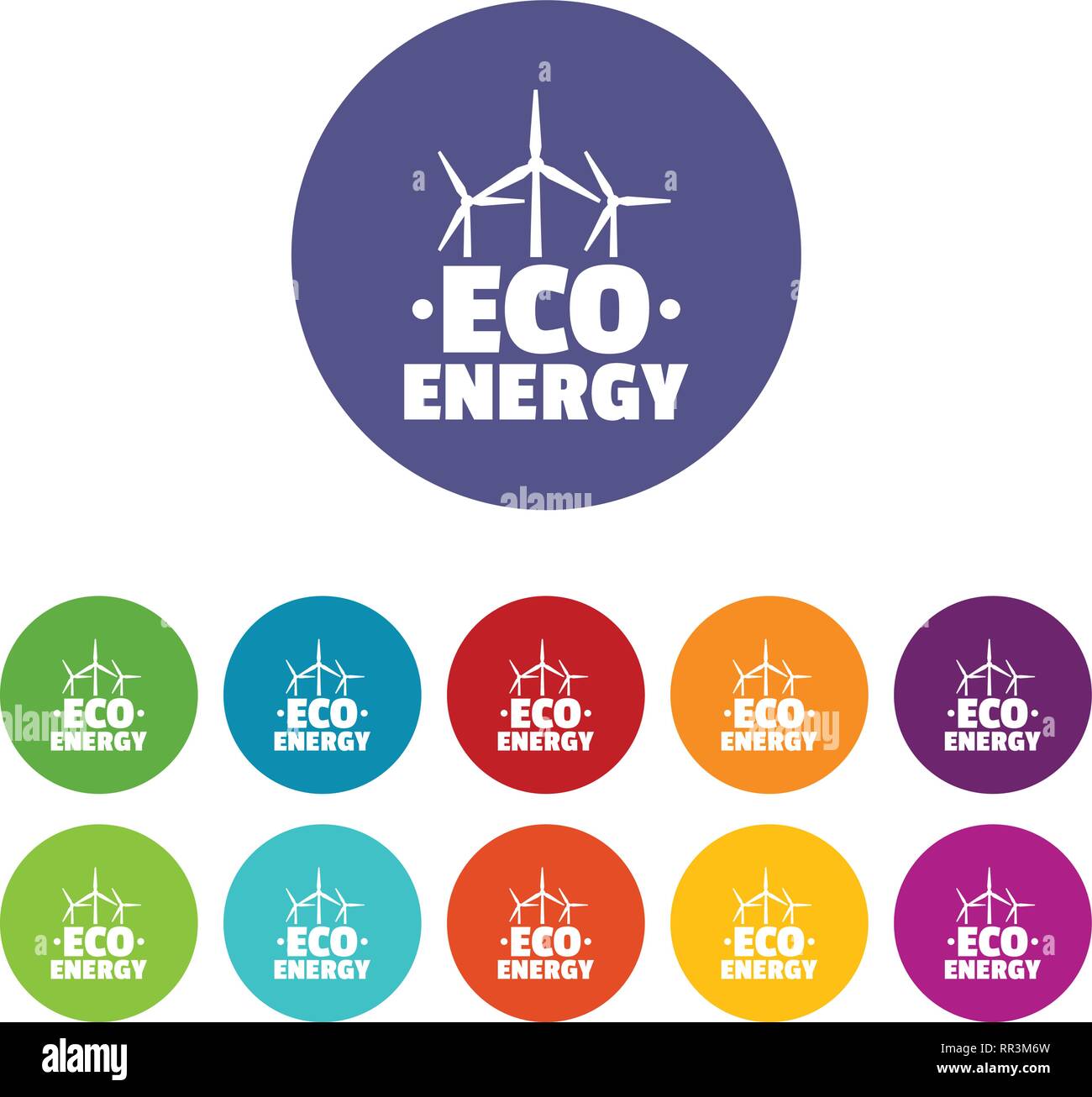 Eco energy icons set vector color Stock Vector Image & Art - Alamy