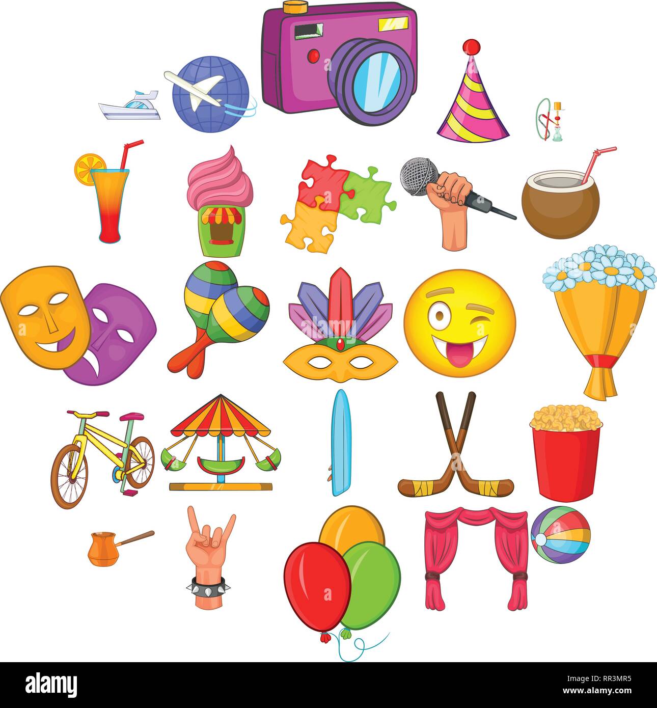 Children park icons set, cartoon style Stock Vector Image & Art - Alamy