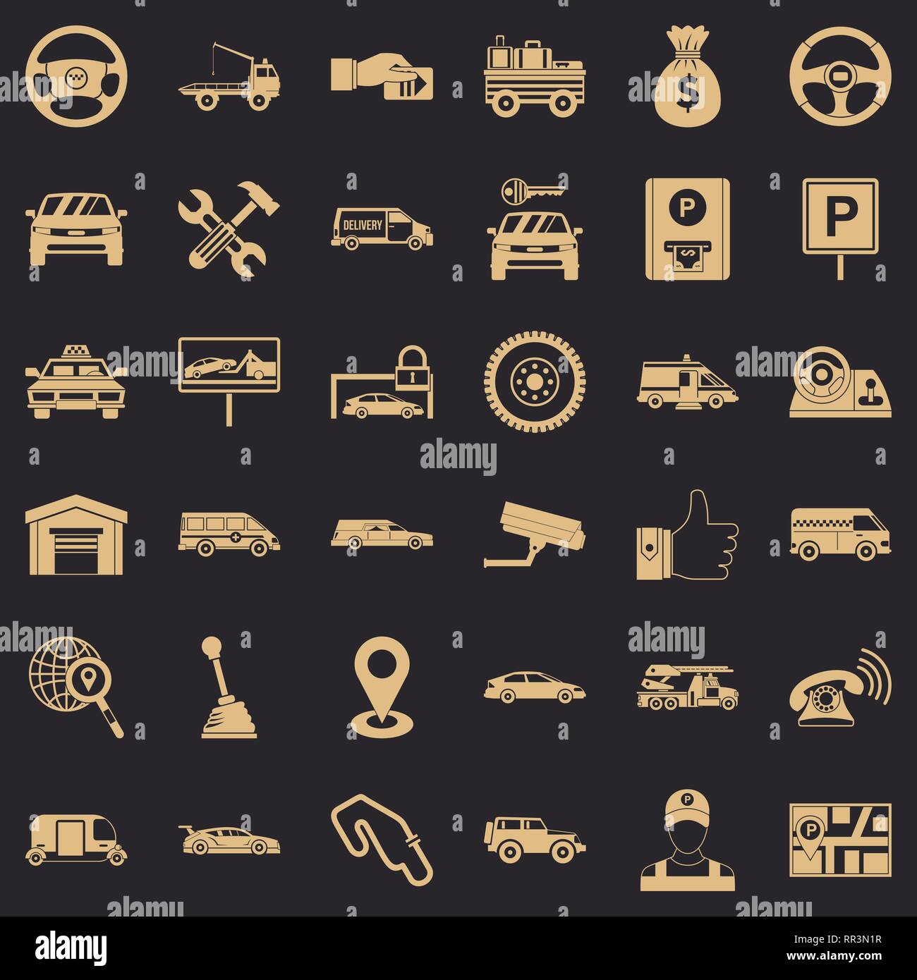 Rent car icons set, simple style Stock Vector Image & Art - Alamy