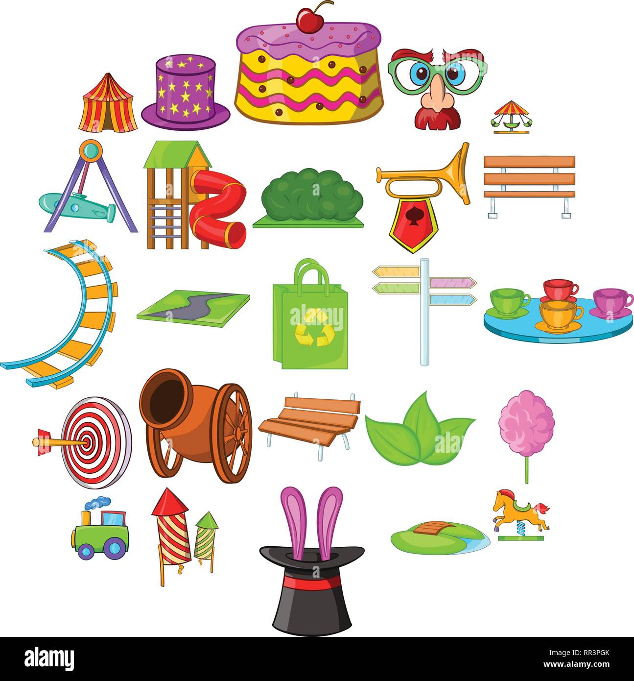 Park icons set, cartoon style Stock Vector Image & Art - Alamy