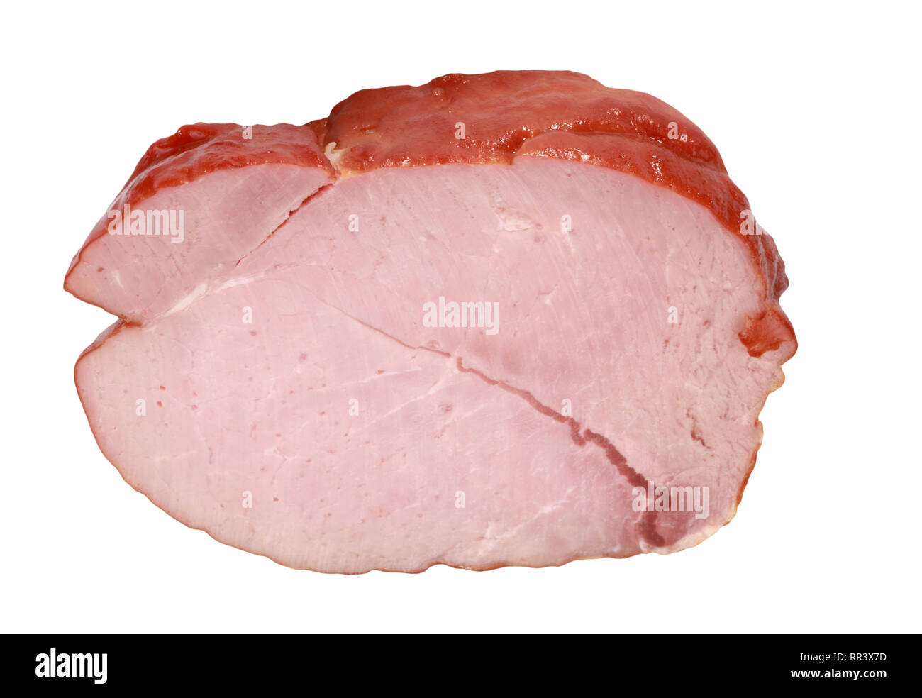 Piece of Boiled and Smoked Meat Isolated Stock Photo - Alamy