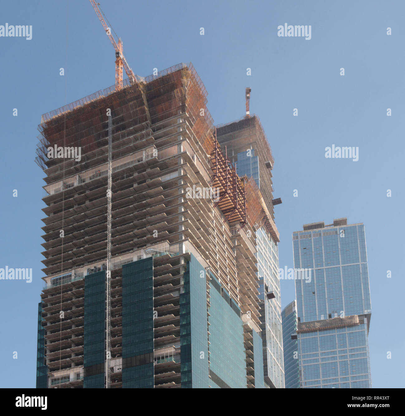 skyscraper develop on sky background at day Stock Photo - Alamy