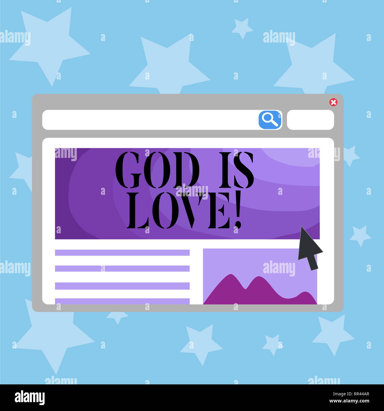Conceptual hand writing showing God Is Love. Business photo text Believing in Jesus having faith religious thoughts Christianity Stock Photo