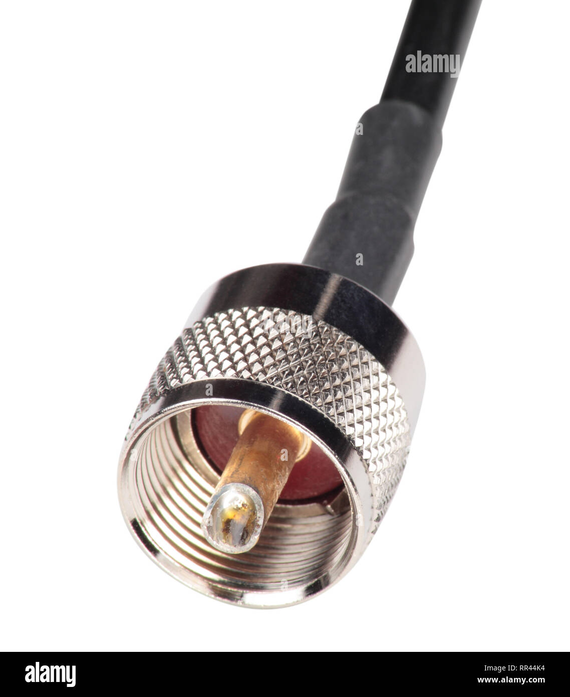 PL259 Connector with Cable Isolated Stock Photo - Alamy