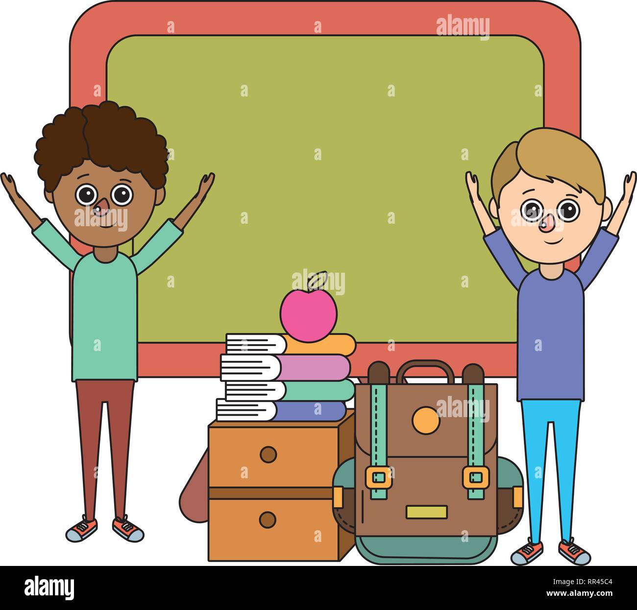 school education boys cartoon Stock Vector Image & Art - Alamy
