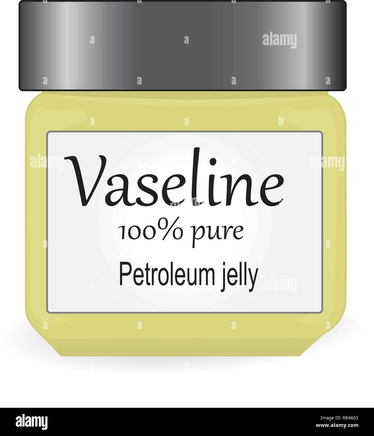 Jar of Vaseline vector illustration on a white background Stock Vector