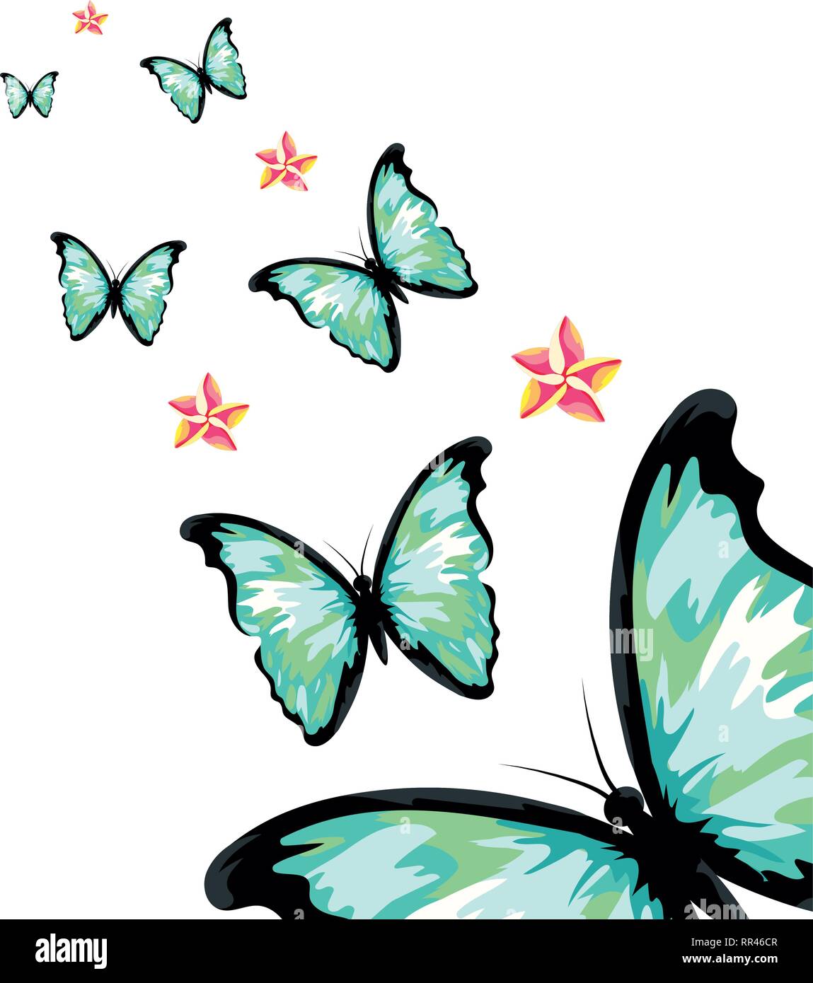 beautiful butterfly cartoon Stock Vector Image & Art - Alamy