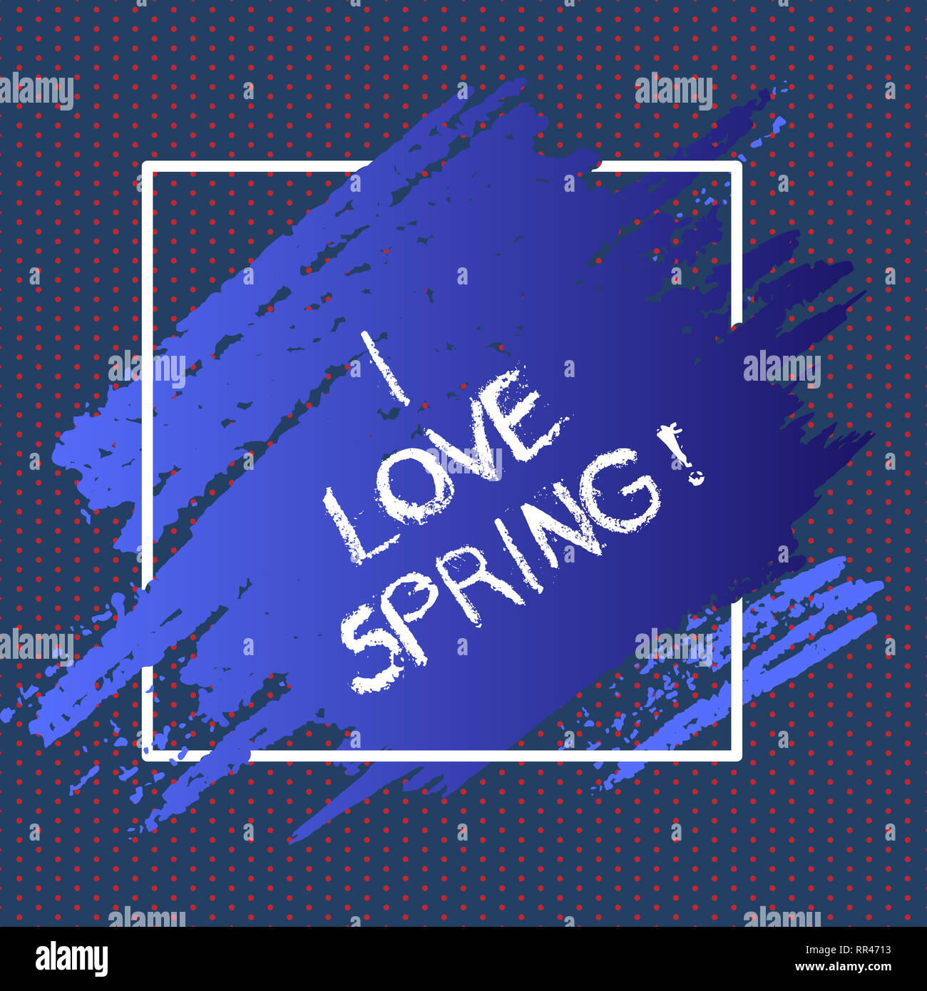 Spring Romance Sign Text sign showing I Love Spring. Conceptual photo Affection for season ...