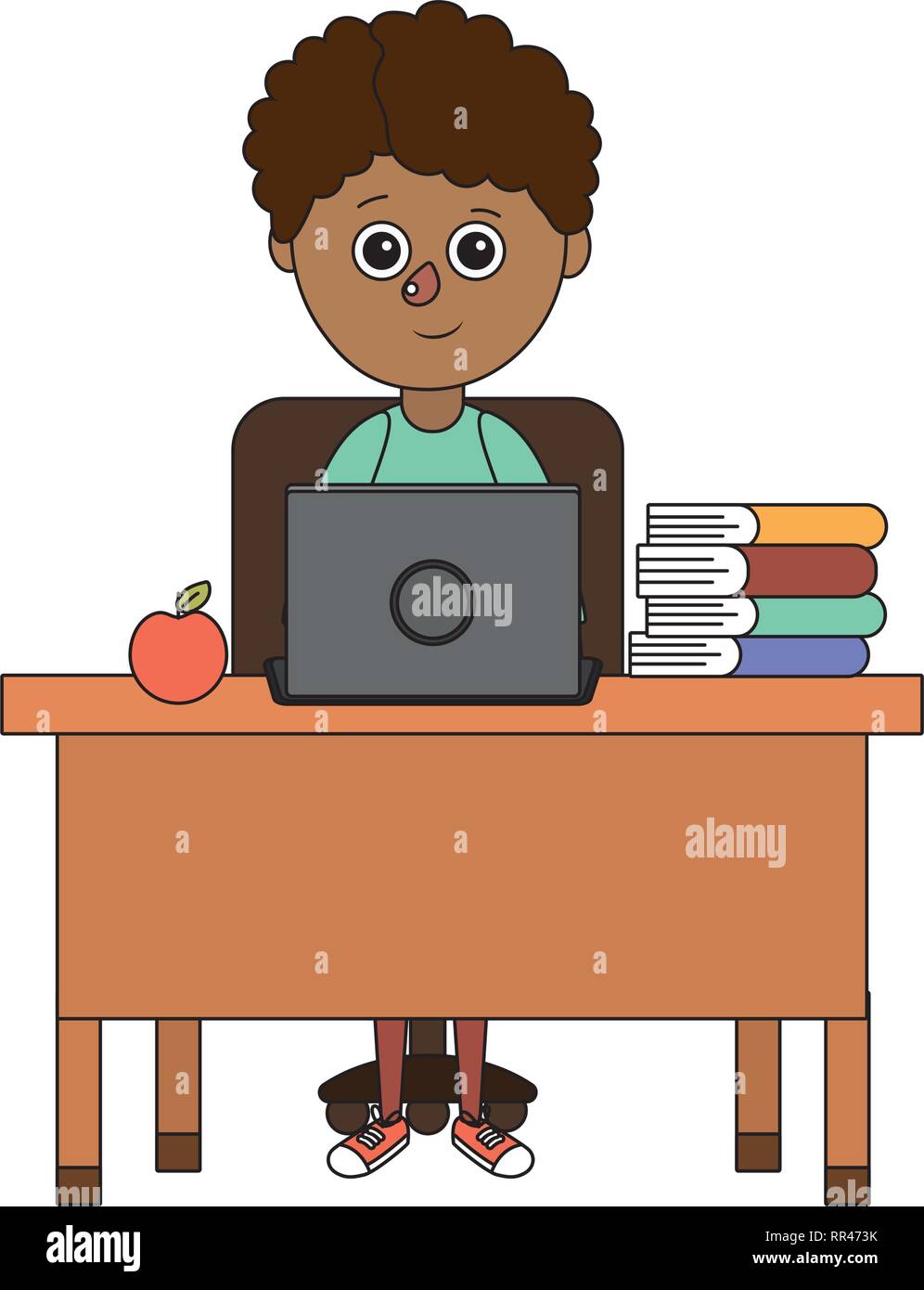 school student boy cartoon Stock Vector Image & Art - Alamy
