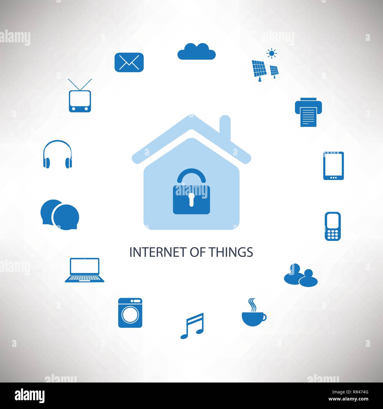 Internet Of Things Concept Design With Various Media Icons - Cloud ...