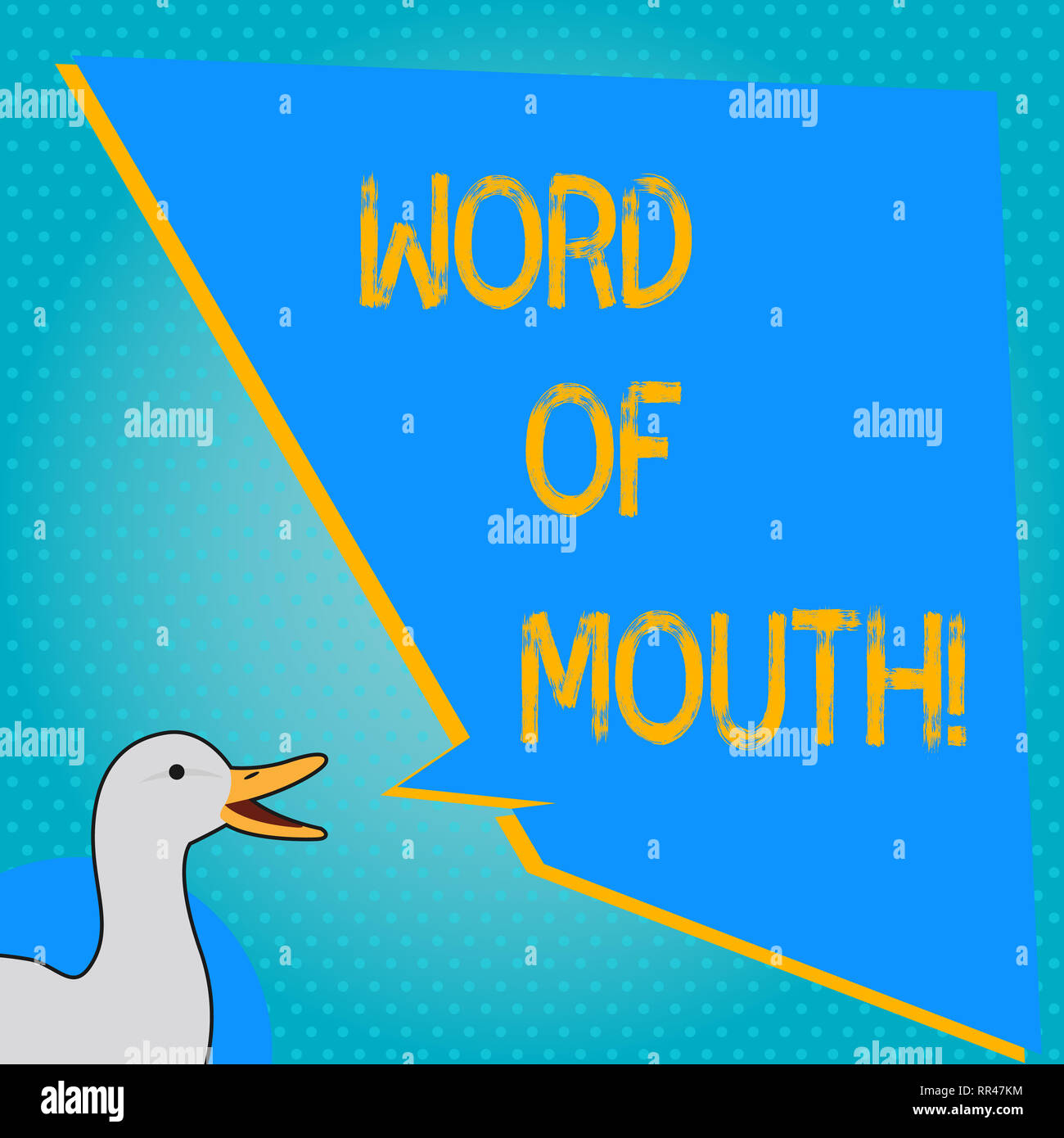 Handwriting text writing Word Of Mouth. Concept meaning Oral spreading