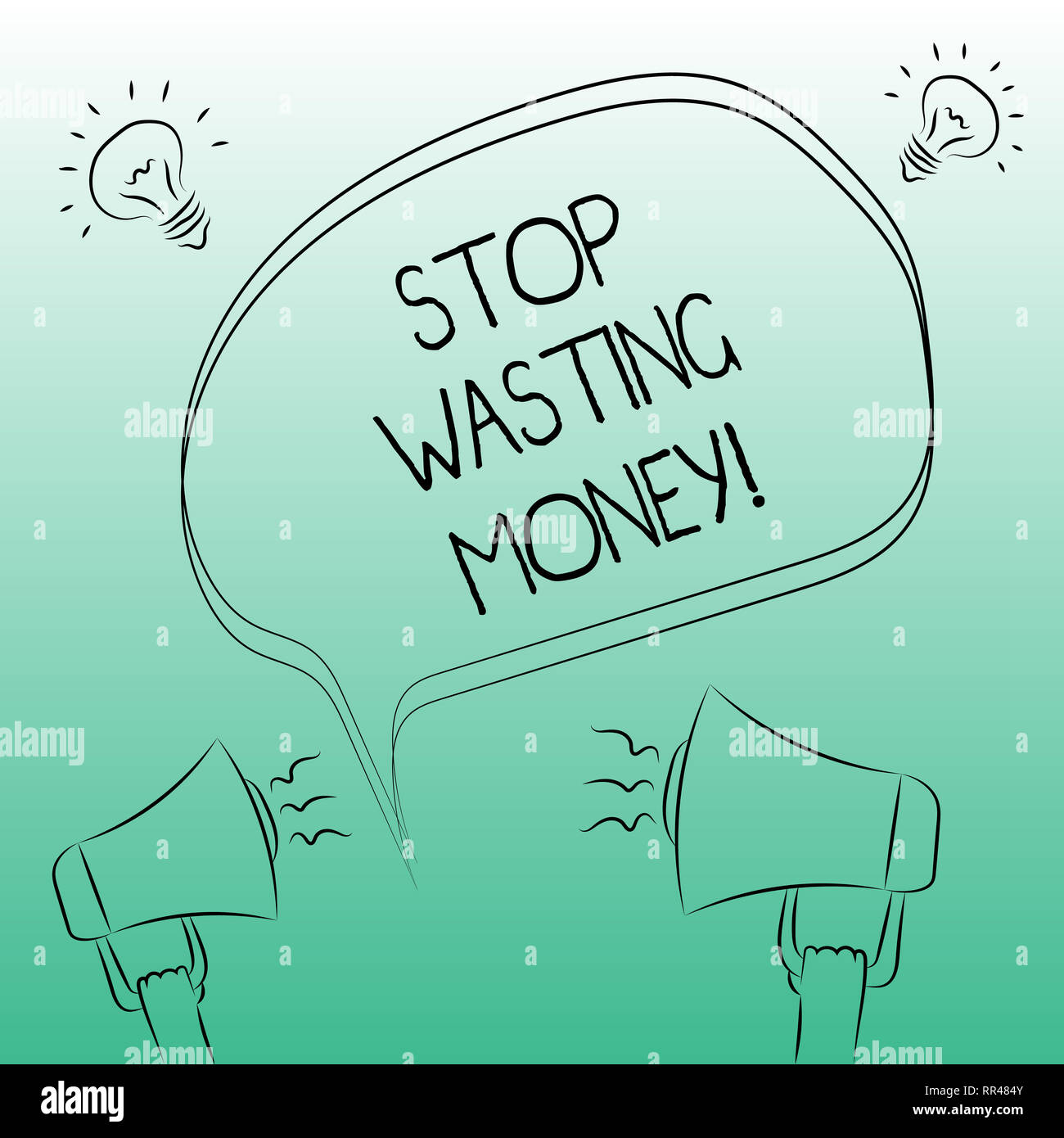Handwriting text writing Stop Wasting Money. Concept meaning avoid