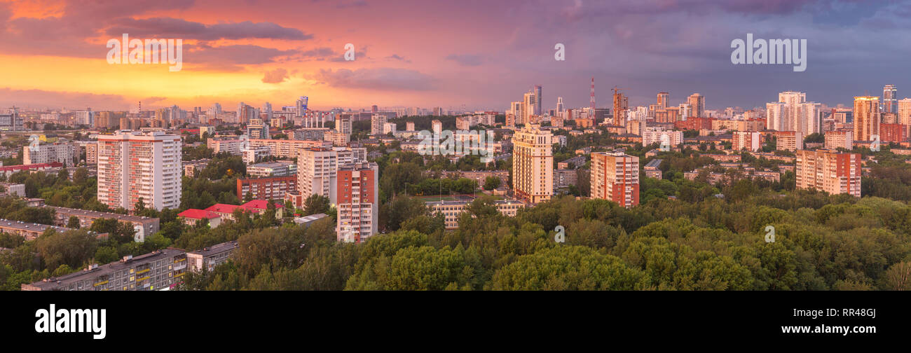 panoramic view of Yekaterinburg, Russia Stock Photo