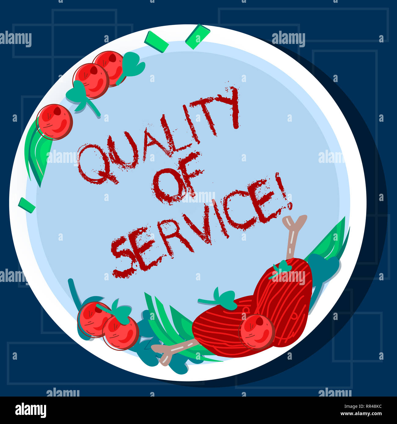 Writing note showing Quality Of Service. Business photo showcasing