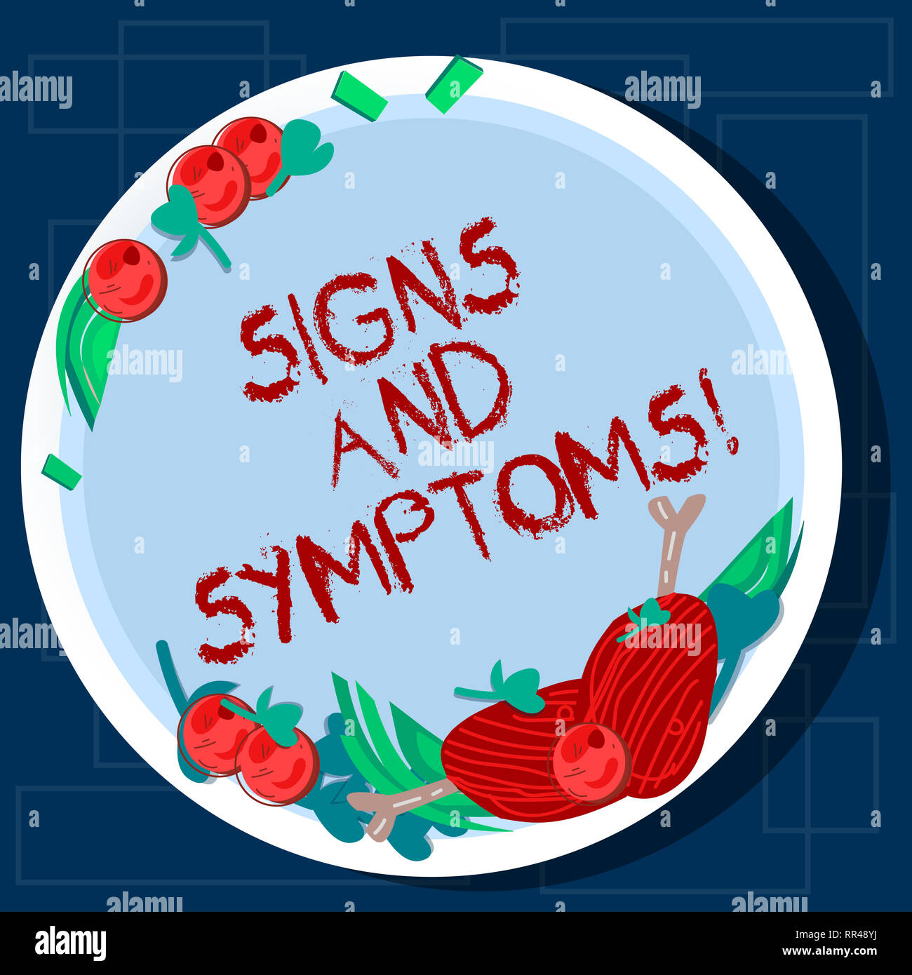 Writing note showing Signs And Symptoms. Business photo showcasing any ...