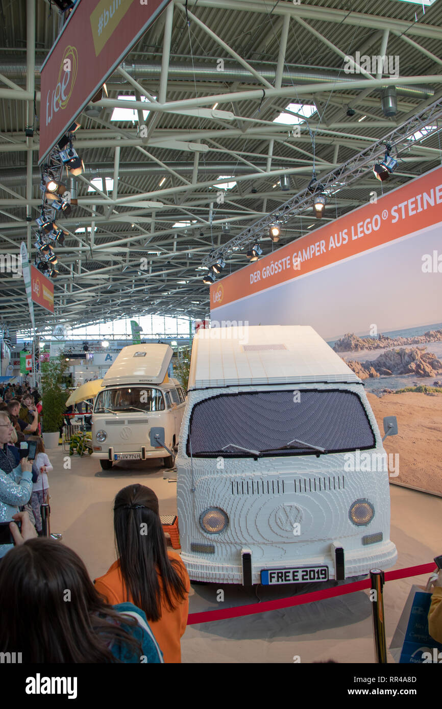 world record full-size VW campervan made out of Lego, at the free fair  Stock Photo - Alamy