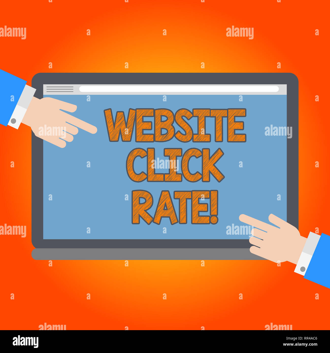 Handwriting text Website Click Rate. Concept meaning ratio users who ...